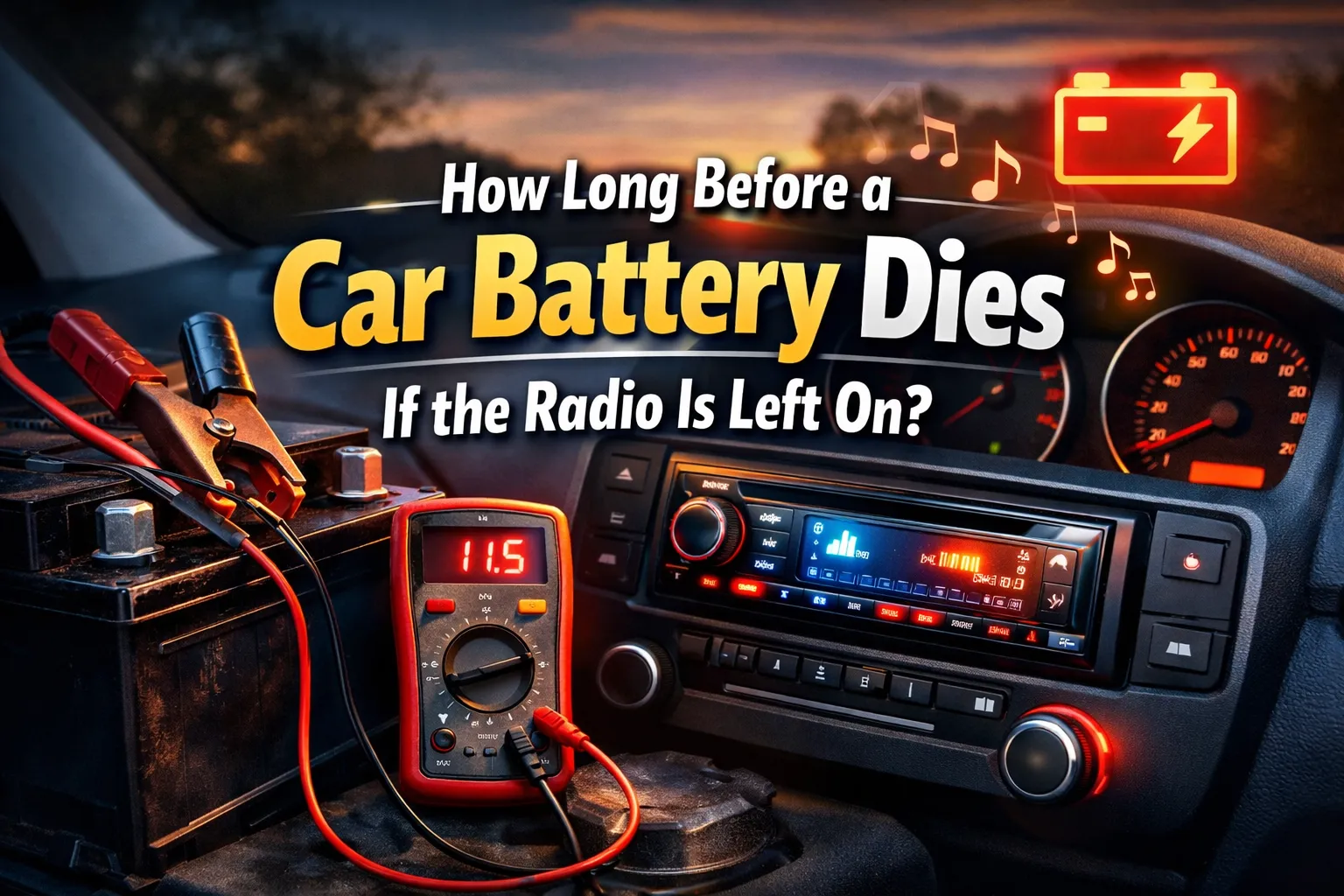 How Long Before a Car Battery Dies If the Radio Is Left On?